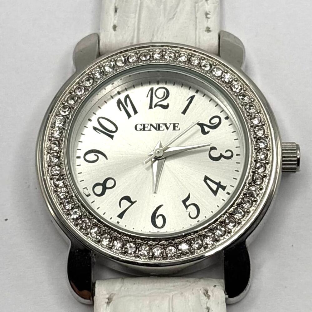 Silver & White Men's Watch